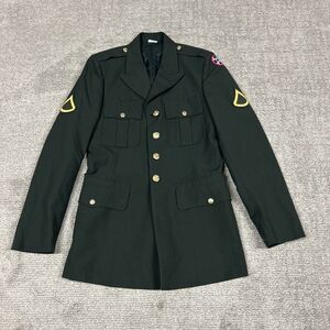 US Army Mens 37L Poly Wool Blazer Jacket Uniform Military Green DSCP Uniart Corp